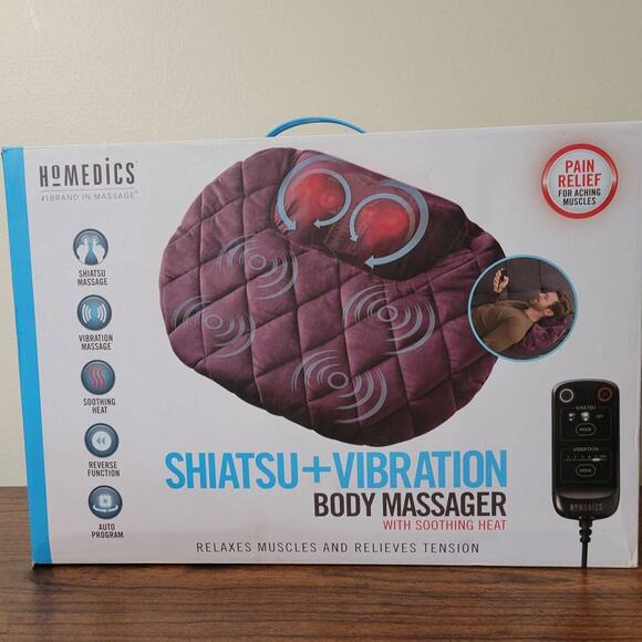 NIB Homedics Shiatsu + Vibration Body WITH HEAT Massager Relaxation Soothing - Picture 1 of 6
